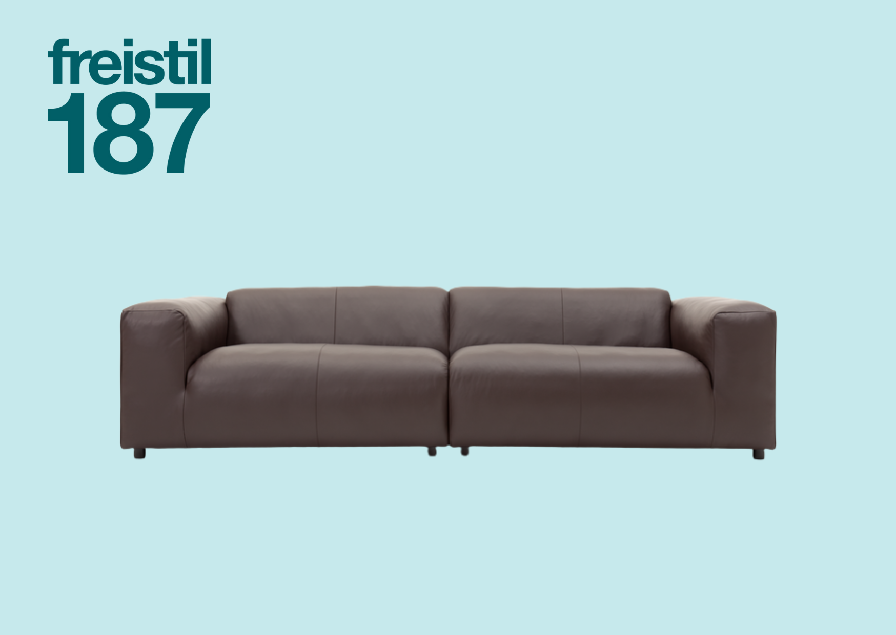 braune Ledercouch aus freistil Kollektion 187